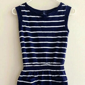 GAP Navy Blue and White Striped Dress, Beach Coverup, Nautical Mini, Size XS